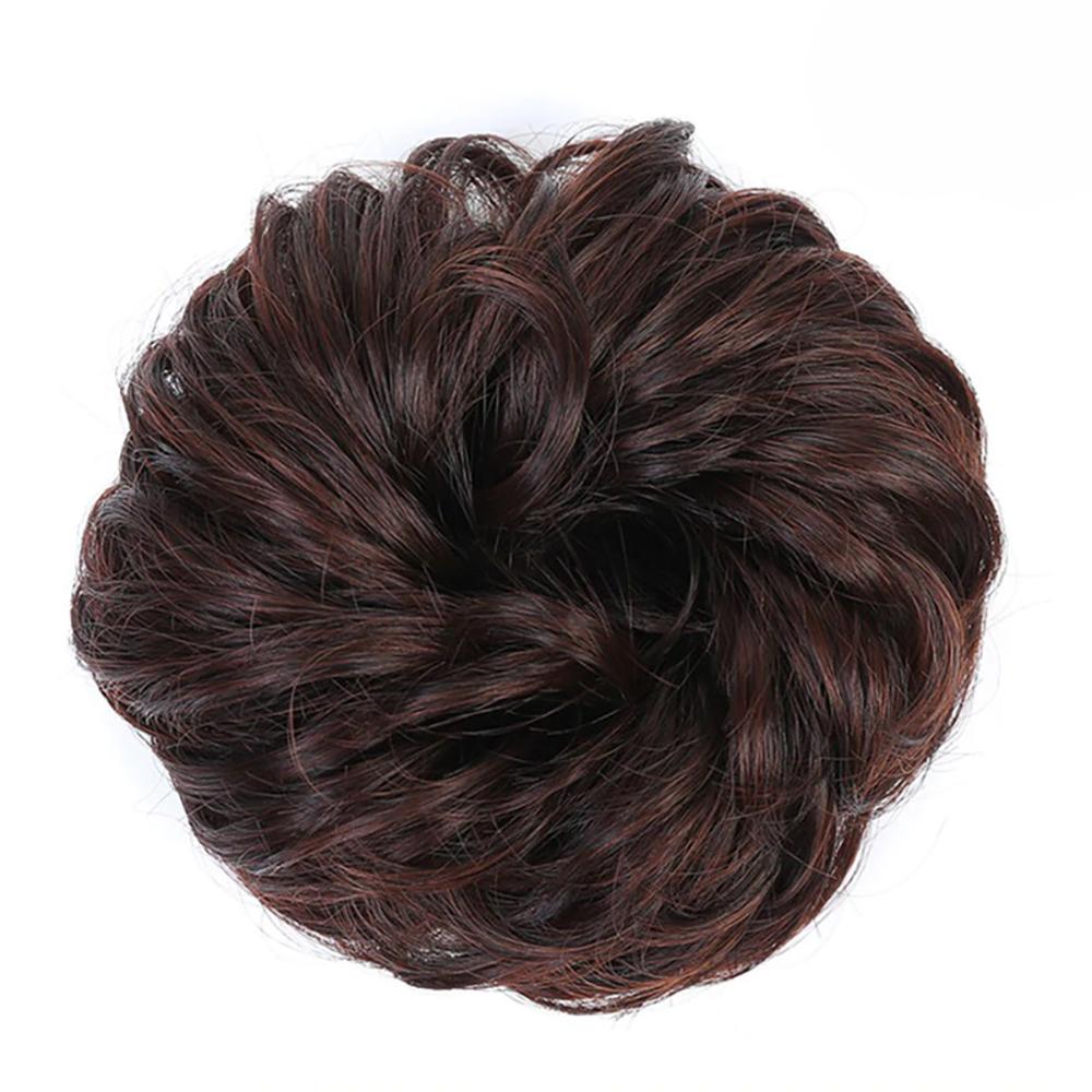 Natural Look Synthetic Messy Hair Bun Scrunchie Extension – Effortless Curly Hair Accessory 17