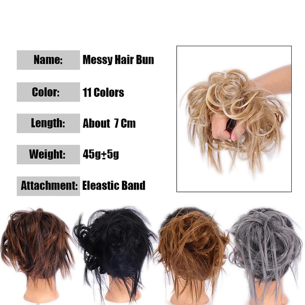Natural Look Synthetic Messy Hair Bun Scrunchie Extension – Effortless Curly Hair Accessory 2