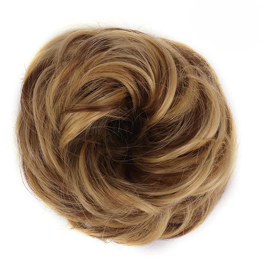 Natural Look Synthetic Messy Hair Bun Scrunchie Extension – Effortless Curly Hair Accessory 21