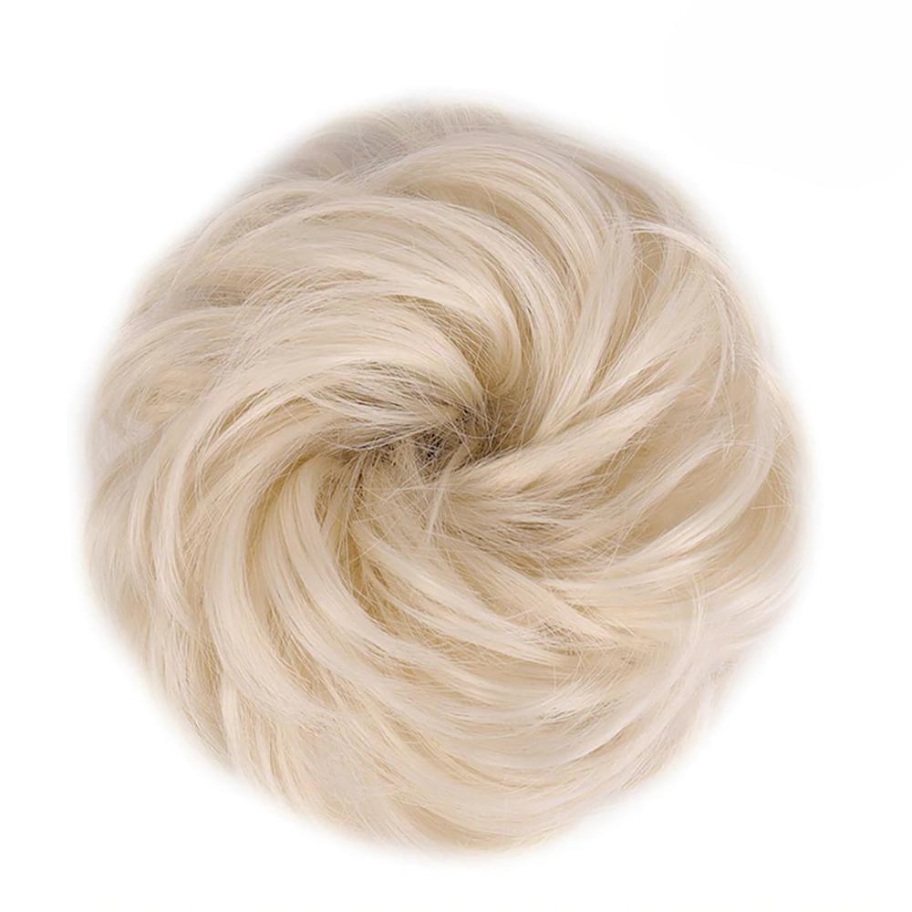 Natural Look Synthetic Messy Hair Bun Scrunchie Extension – Effortless Curly Hair Accessory 27
