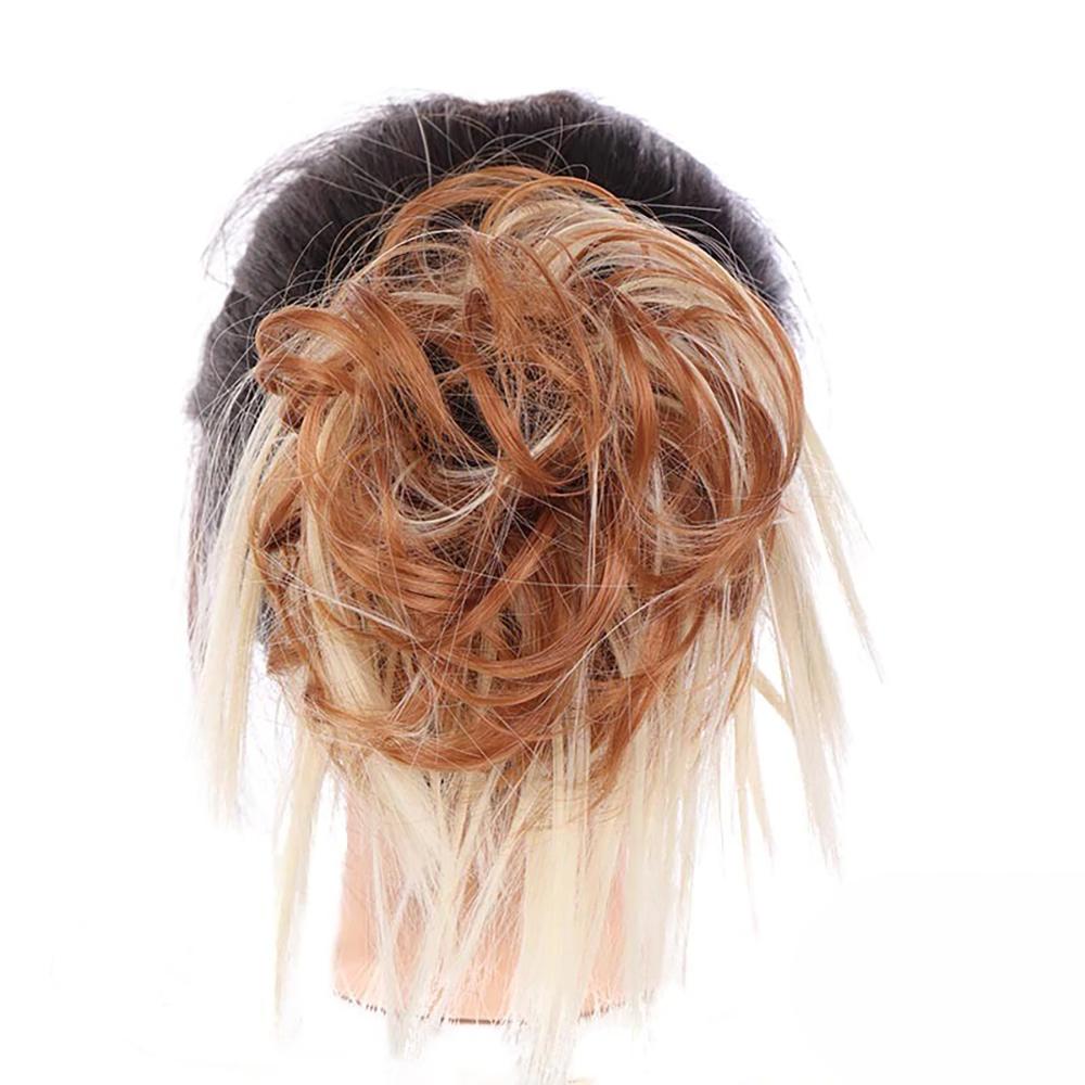 Natural Look Synthetic Messy Hair Bun Scrunchie Extension – Effortless Curly Hair Accessory 30