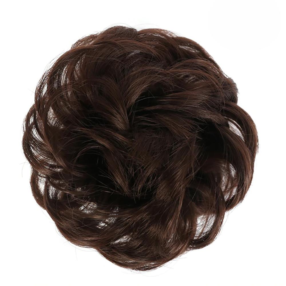 Natural Look Synthetic Messy Hair Bun Scrunchie Extension – Effortless Curly Hair Accessory 32