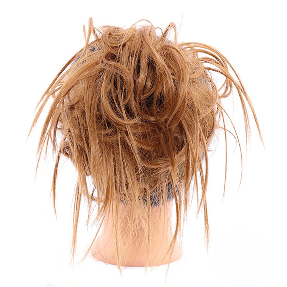Natural Look Synthetic Messy Hair Bun Scrunchie Extension – Effortless Curly Hair Accessory 34