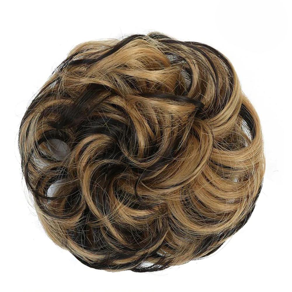 Natural Look Synthetic Messy Hair Bun Scrunchie Extension – Effortless Curly Hair Accessory 36