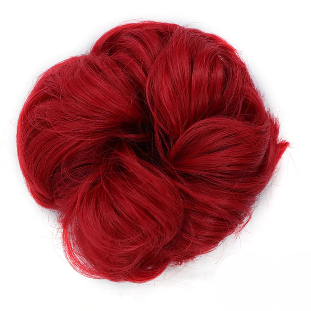 Natural Look Synthetic Messy Hair Bun Scrunchie Extension – Effortless Curly Hair Accessory 38