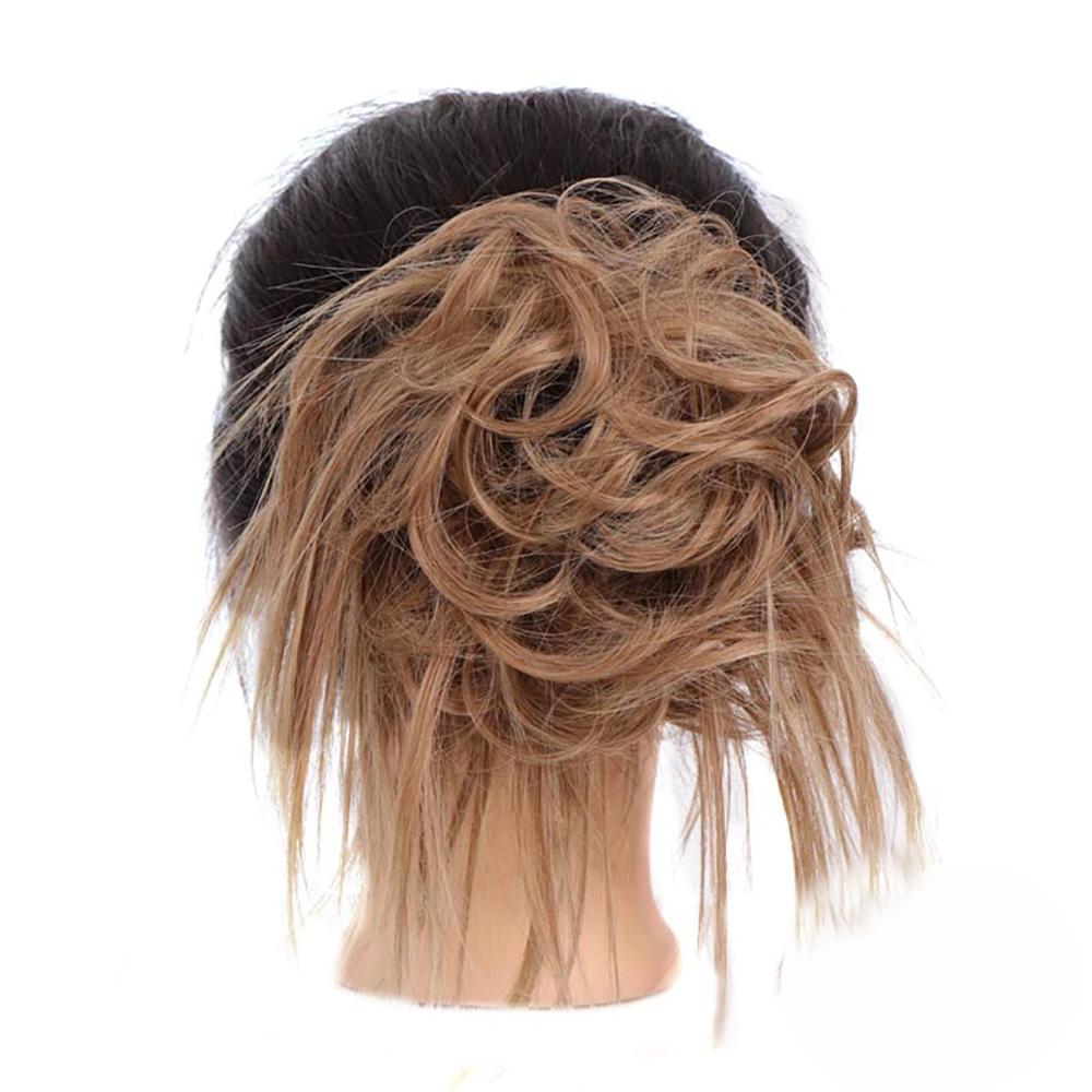 Natural Look Synthetic Messy Hair Bun Scrunchie Extension – Effortless Curly Hair Accessory 39