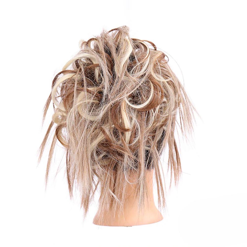 Natural Look Synthetic Messy Hair Bun Scrunchie Extension – Effortless Curly Hair Accessory 40