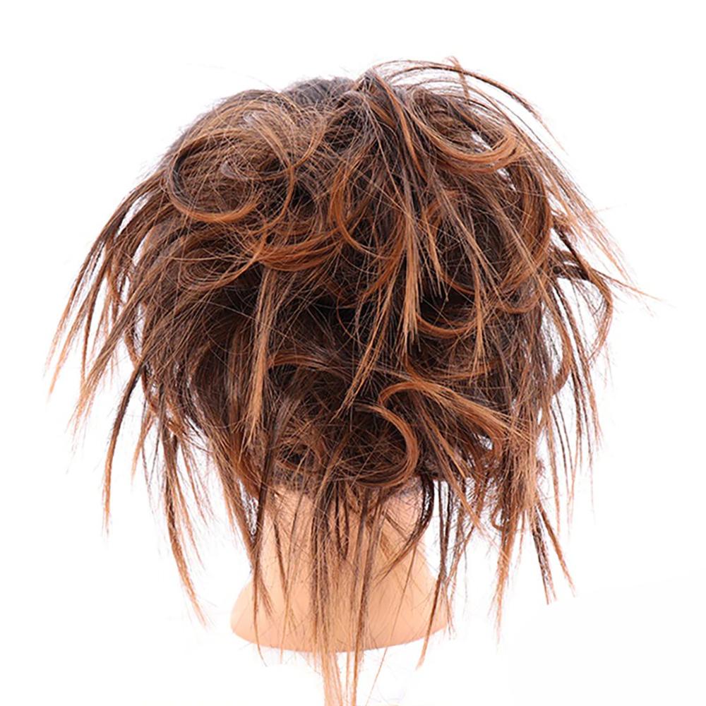 Natural Look Synthetic Messy Hair Bun Scrunchie Extension – Effortless Curly Hair Accessory 41