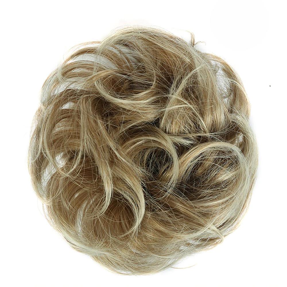 Natural Look Synthetic Messy Hair Bun Scrunchie Extension – Effortless Curly Hair Accessory 42