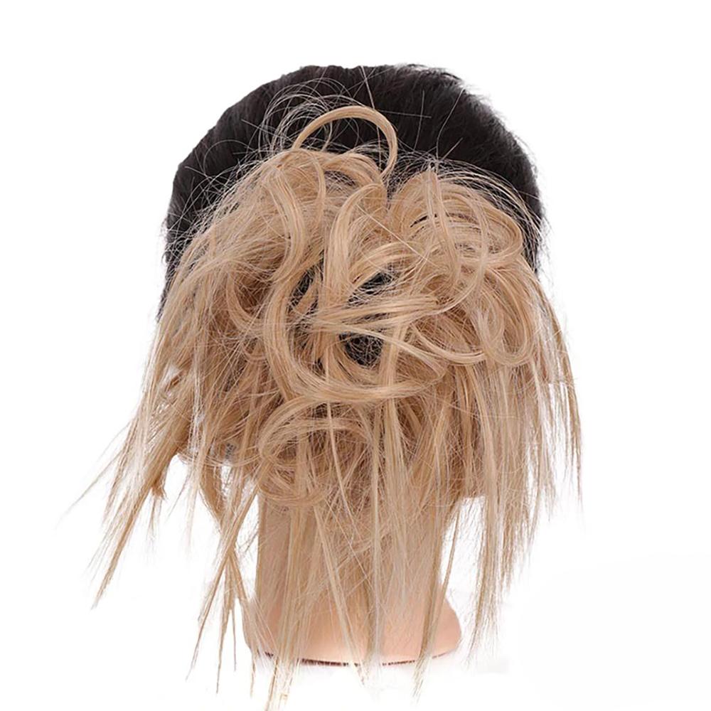 Natural Look Synthetic Messy Hair Bun Scrunchie Extension – Effortless Curly Hair Accessory 44