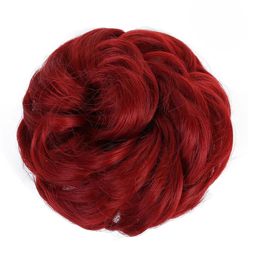Natural Look Synthetic Messy Hair Bun Scrunchie Extension – Effortless Curly Hair Accessory 45