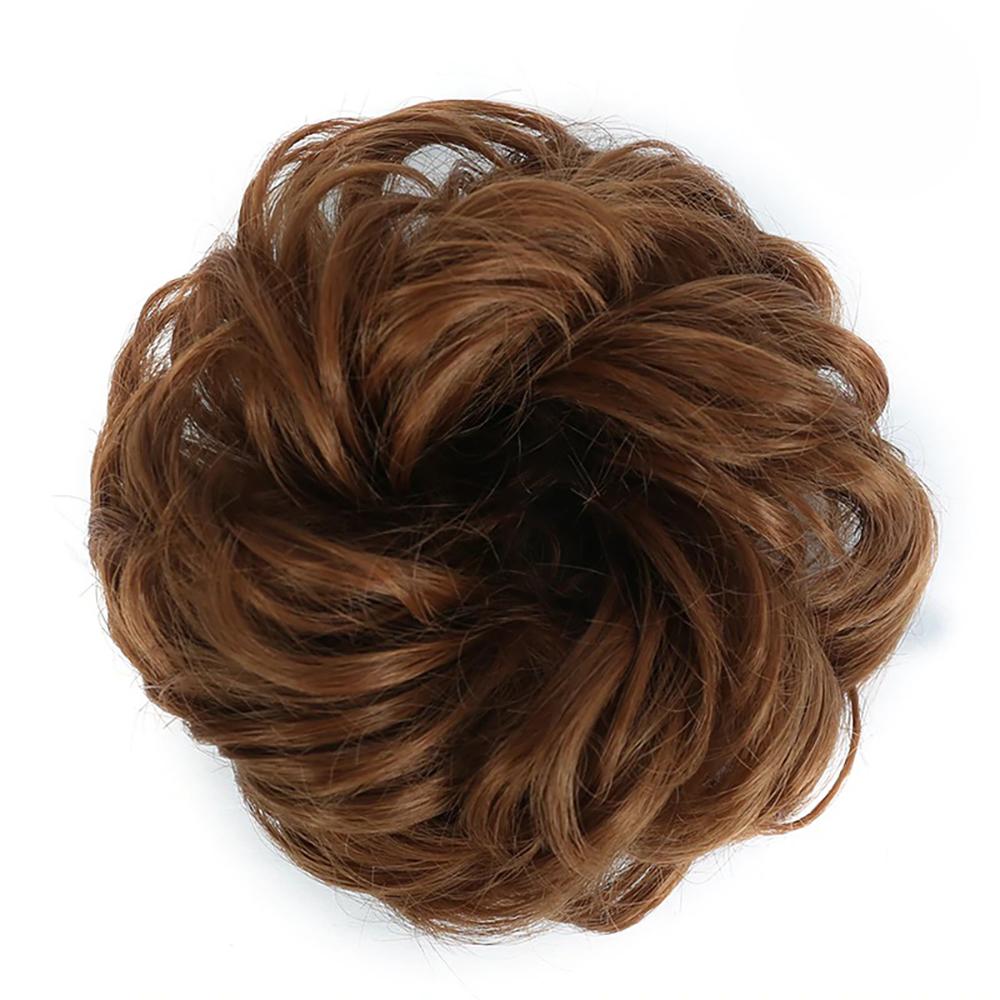 Natural Look Synthetic Messy Hair Bun Scrunchie Extension – Effortless Curly Hair Accessory 46