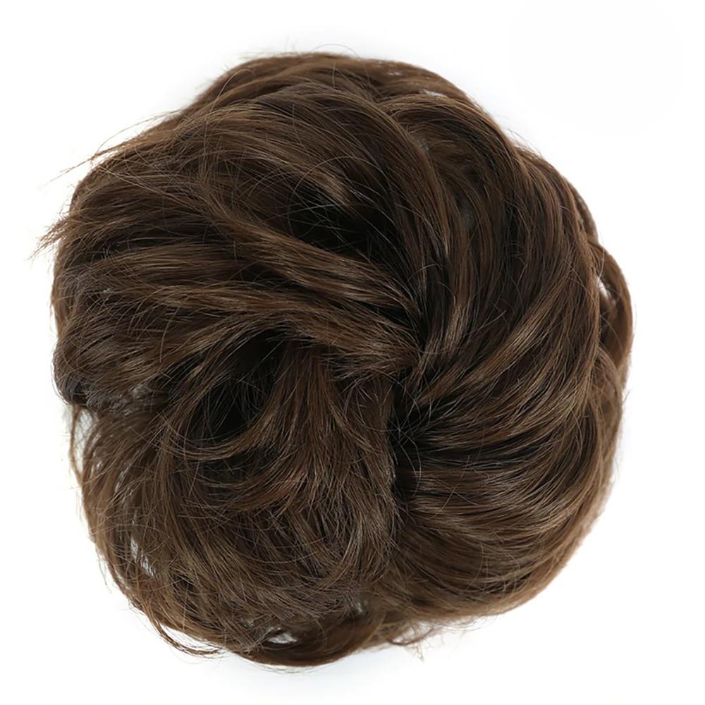 Natural Look Synthetic Messy Hair Bun Scrunchie Extension – Effortless Curly Hair Accessory 47