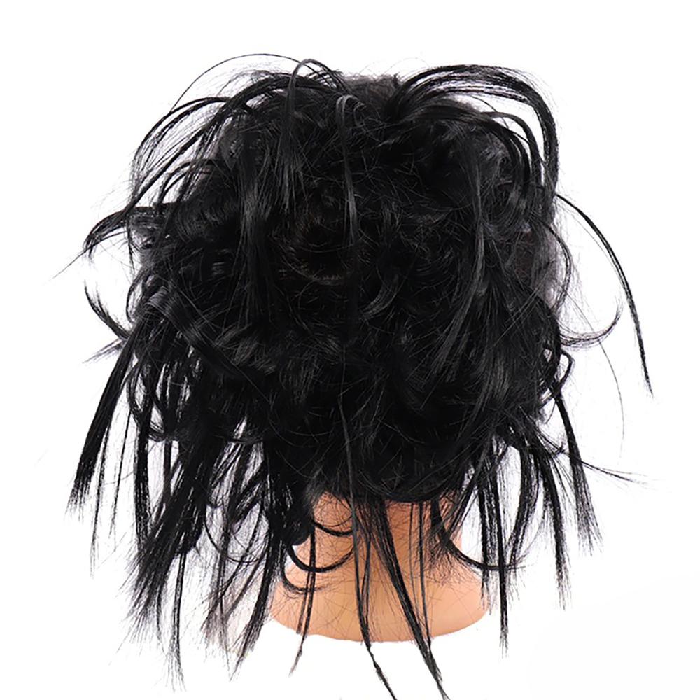 Natural Look Synthetic Messy Hair Bun Scrunchie Extension – Effortless Curly Hair Accessory 48