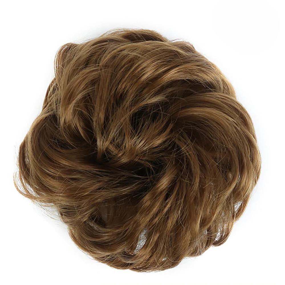 Natural Look Synthetic Messy Hair Bun Scrunchie Extension – Effortless Curly Hair Accessory 49