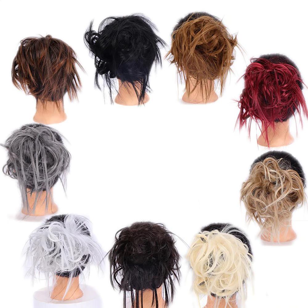 Natural Look Synthetic Messy Hair Bun Scrunchie Extension – Effortless Curly Hair Accessory 5