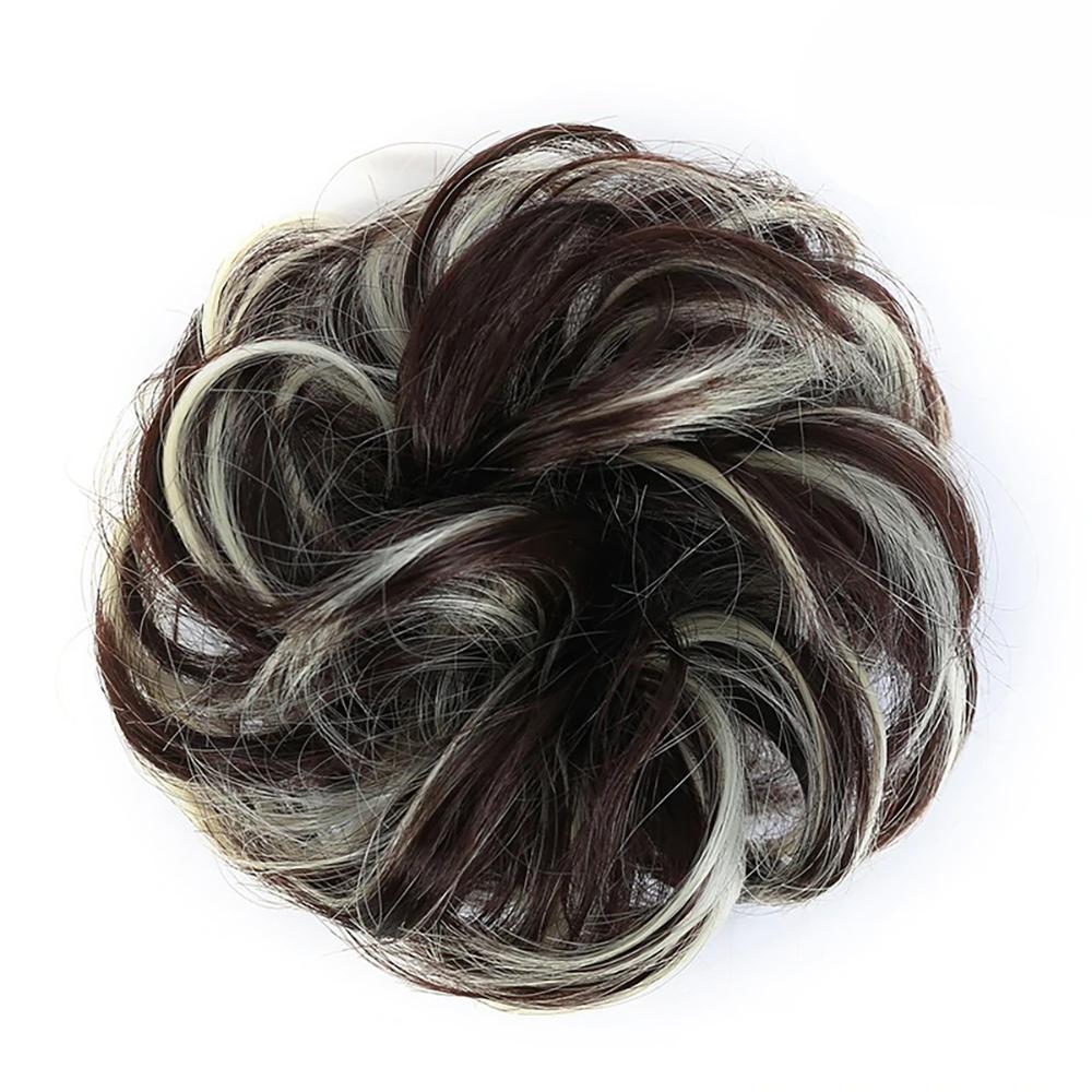 Natural Look Synthetic Messy Hair Bun Scrunchie Extension – Effortless Curly Hair Accessory 51