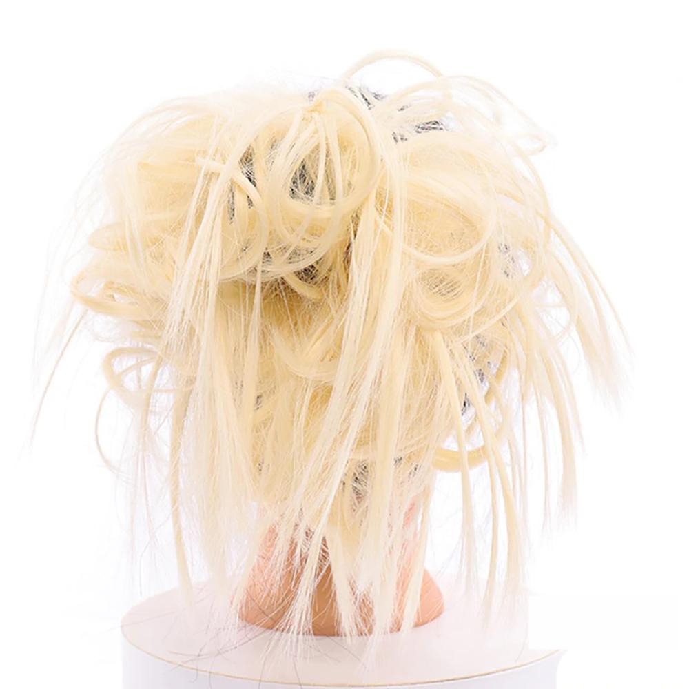Natural Look Synthetic Messy Hair Bun Scrunchie Extension – Effortless Curly Hair Accessory 56