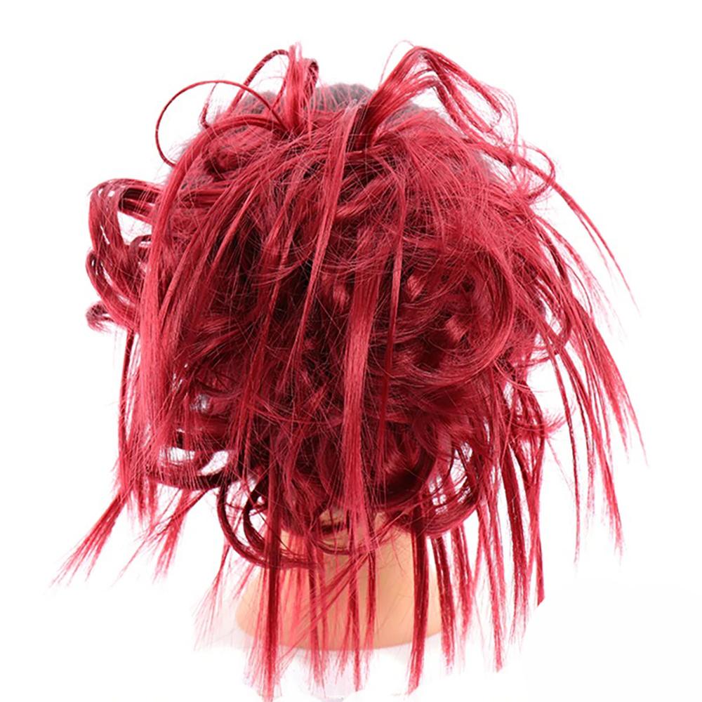 Natural Look Synthetic Messy Hair Bun Scrunchie Extension – Effortless Curly Hair Accessory 7