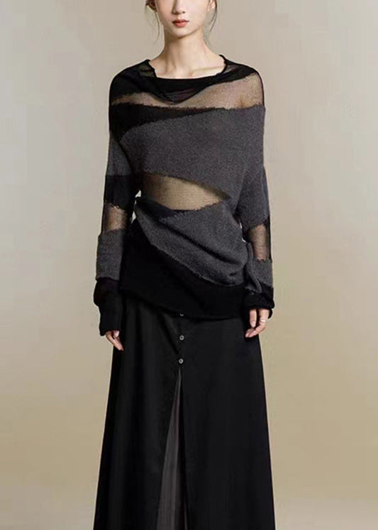Women's Sweater Black Turtleneck Knit - 2