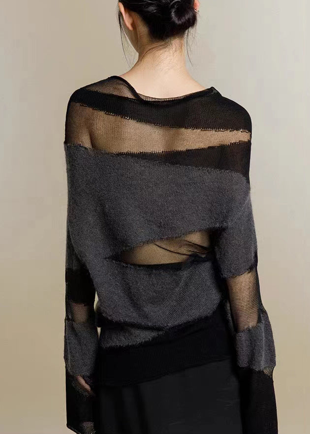 Women's Sweater Black Turtleneck Knit - 5