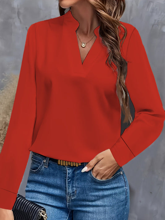 Women's Blouse White Size M Lightweight V-Neck Summer Top-2