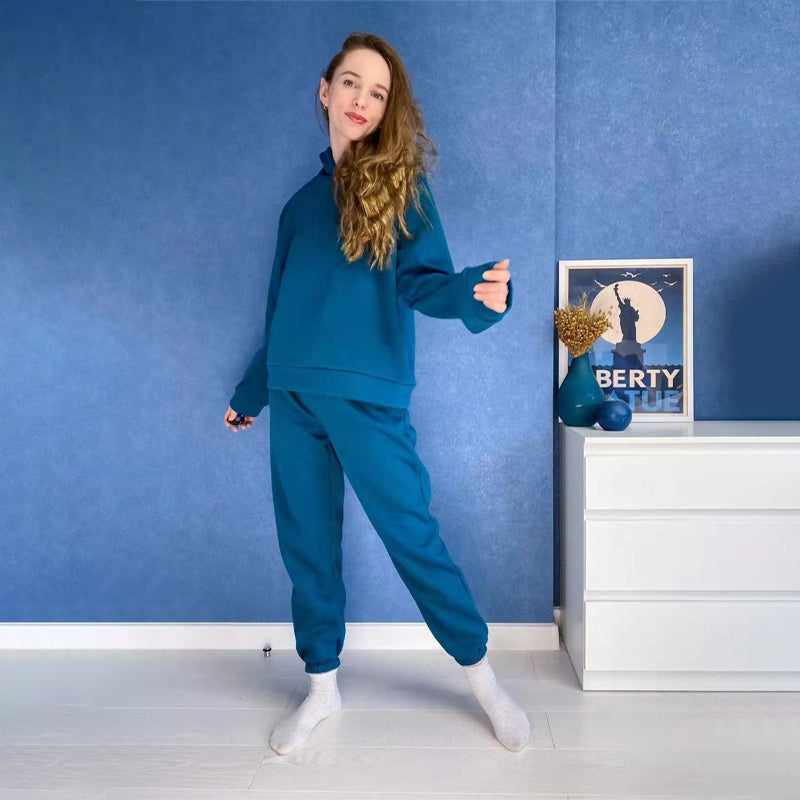 Oversized Hooded Tracksuit Sweater and Jogger Pants Sportswear Set 3