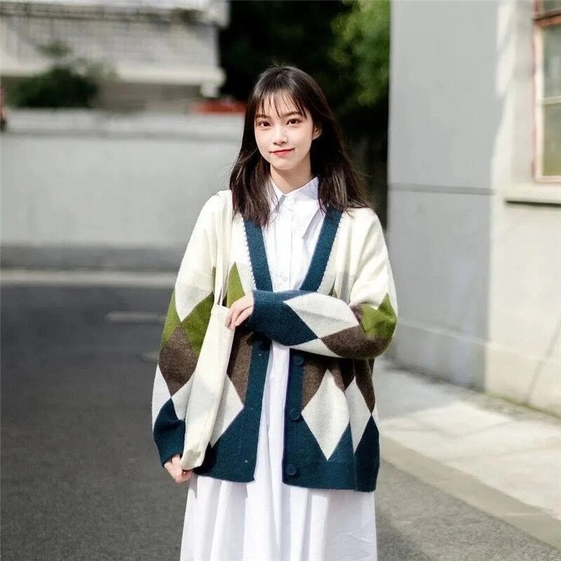 Oversized Knitted Winter Fashion Long Sleeve Cardigan Sweaters 8