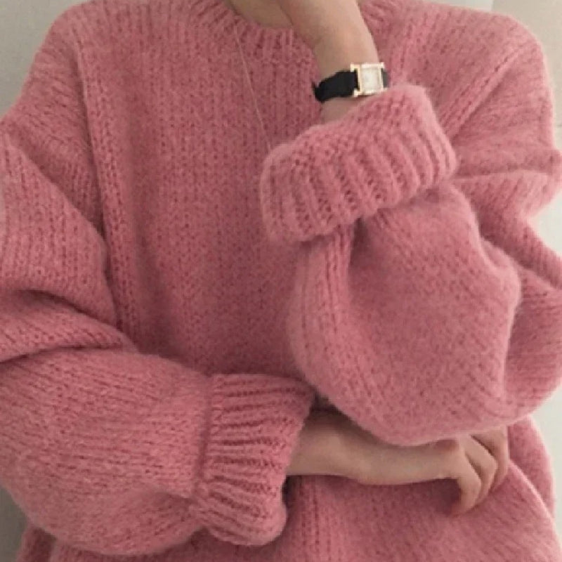 Oversized Long Sleeve Knitted Pullover Sweaters 4