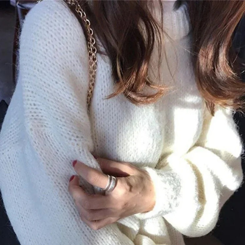 Oversized Long Sleeve Knitted Pullover Sweaters 6