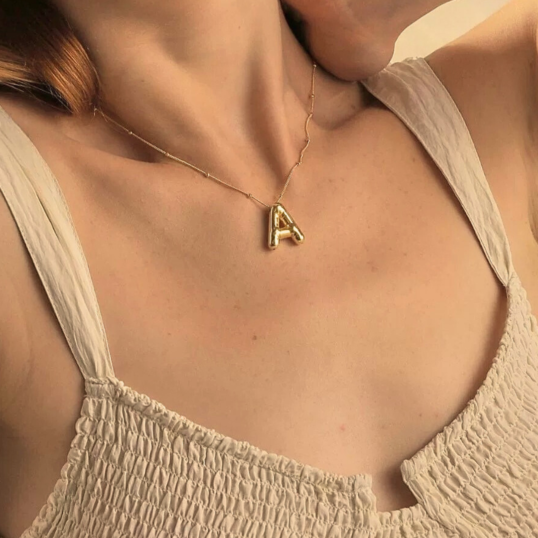 Personalized Gold Initial Necklace - 18k Gold-Plated Pendant, Hypoallergenic Design, 18-Inch Chain 2