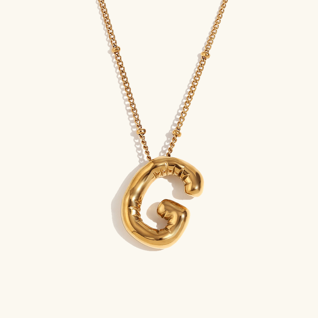 Personalized Gold Initial Necklace - 18k Gold-Plated Pendant, Hypoallergenic Design, 18-Inch Chain 20