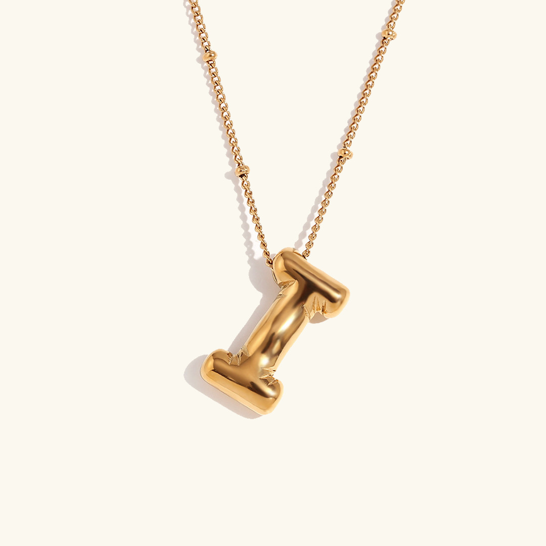 Personalized Gold Initial Necklace - 18k Gold-Plated Pendant, Hypoallergenic Design, 18-Inch Chain 24