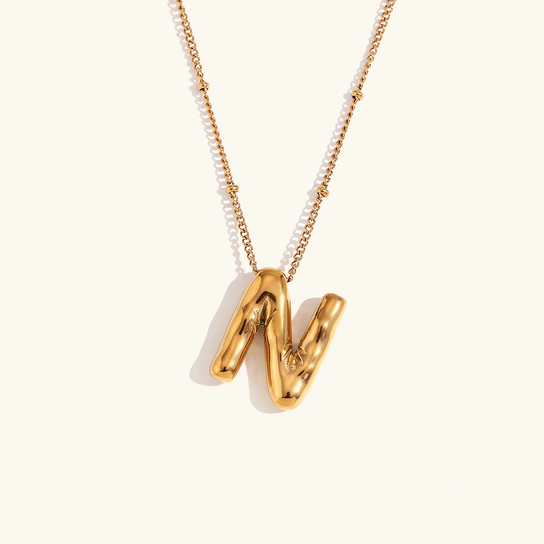 Personalized Gold Initial Necklace - 18k Gold-Plated Pendant, Hypoallergenic Design, 18-Inch Chain 27