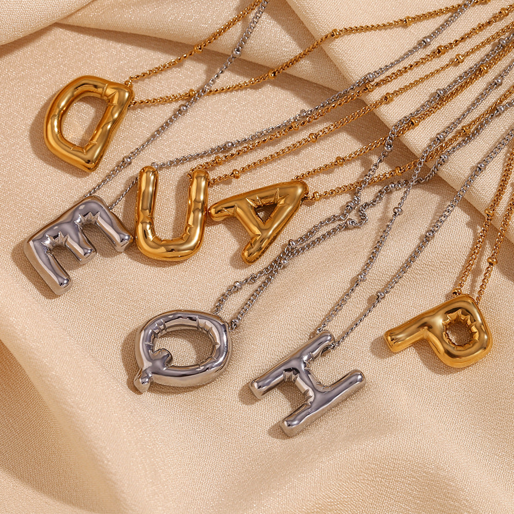 Personalized Gold Initial Necklace - 18k Gold-Plated Pendant, Hypoallergenic Design, 18-Inch Chain 3