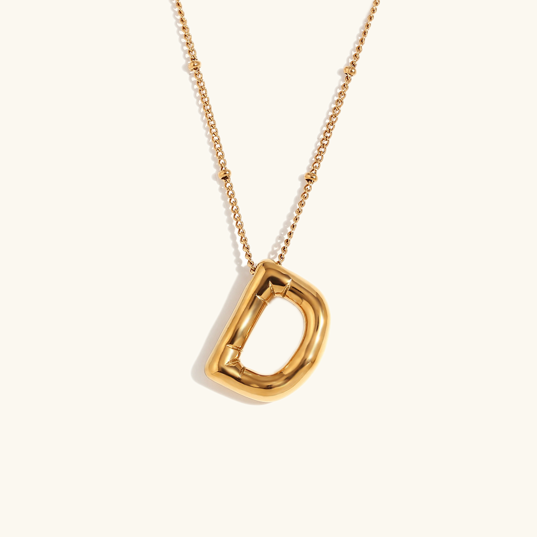 Personalized Gold Initial Necklace - 18k Gold-Plated Pendant, Hypoallergenic Design, 18-Inch Chain 33