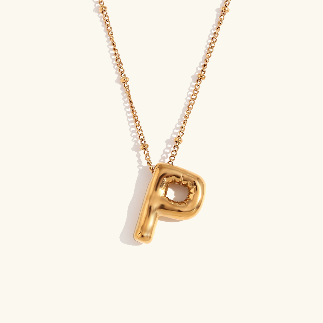 Personalized Gold Initial Necklace - 18k Gold-Plated Pendant, Hypoallergenic Design, 18-Inch Chain 36