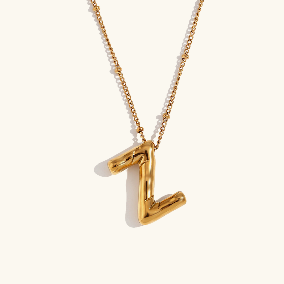 Personalized Gold Initial Necklace - 18k Gold-Plated Pendant, Hypoallergenic Design, 18-Inch Chain 37