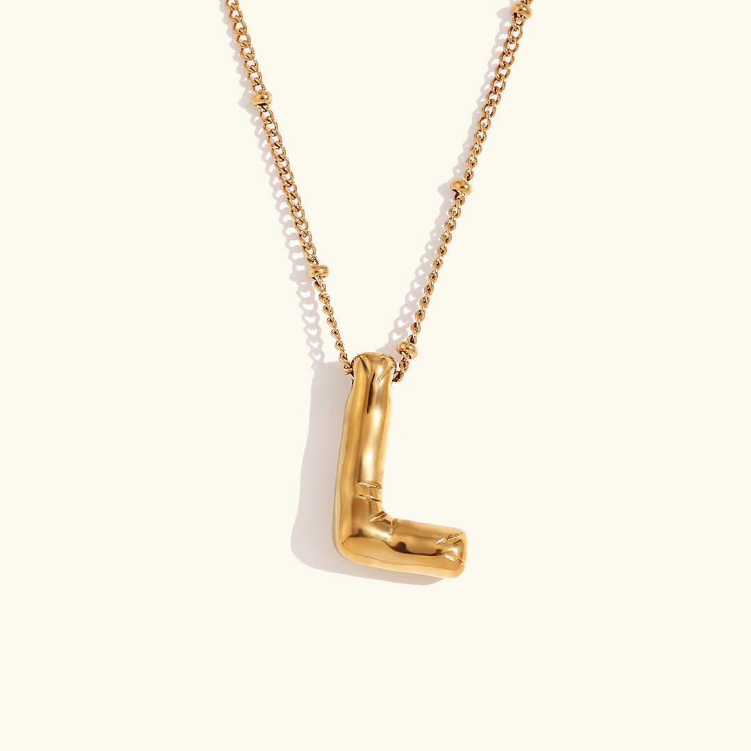 Personalized Gold Initial Necklace - 18k Gold-Plated Pendant, Hypoallergenic Design, 18-Inch Chain 50