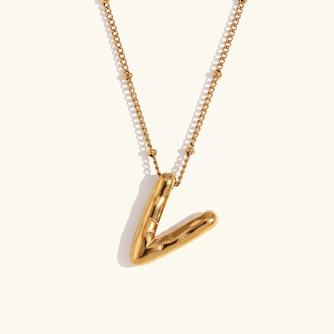 Personalized Gold Initial Necklace - 18k Gold-Plated Pendant, Hypoallergenic Design, 18-Inch Chain 54