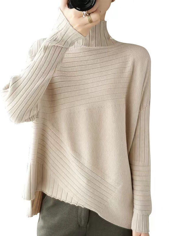 Women's Sweater Blue Plus Size Knit Asymmetrical - 7