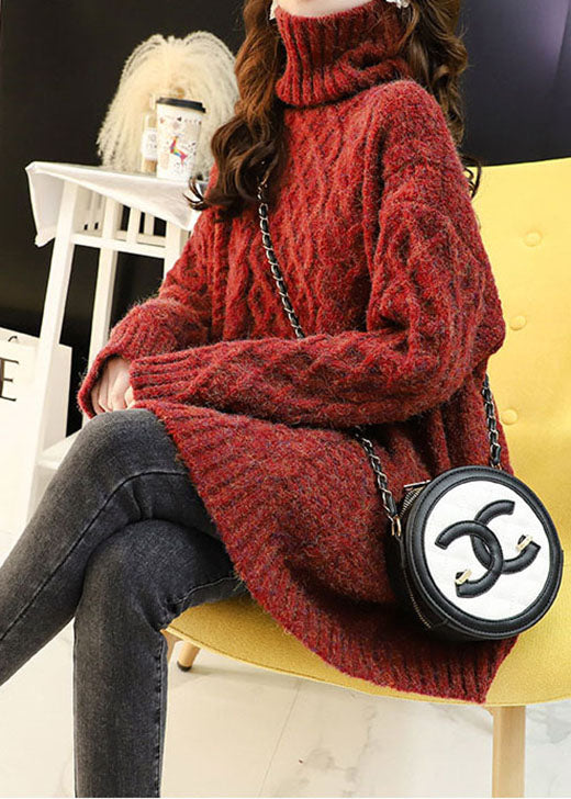 Plus Size Sweater Mulberry Knit Winter - 3