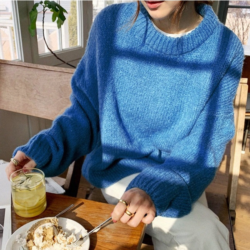 Posh Knitted Pullover Long Sleeve Winter Loose Sweaters 11