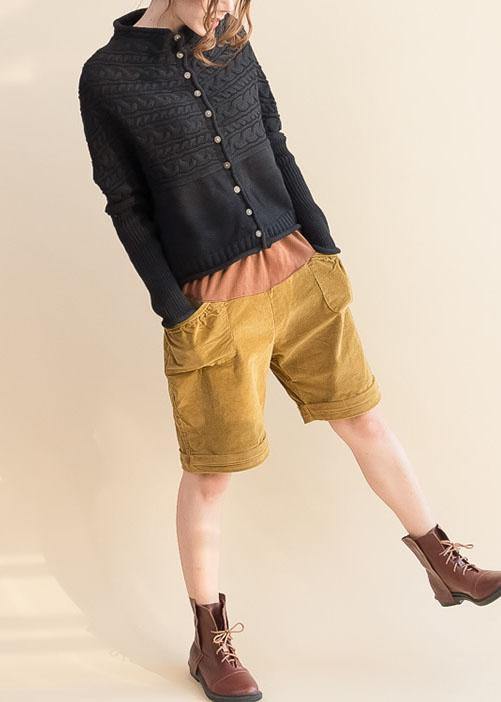 Women's Oversized Cardigan Black Knit - 4