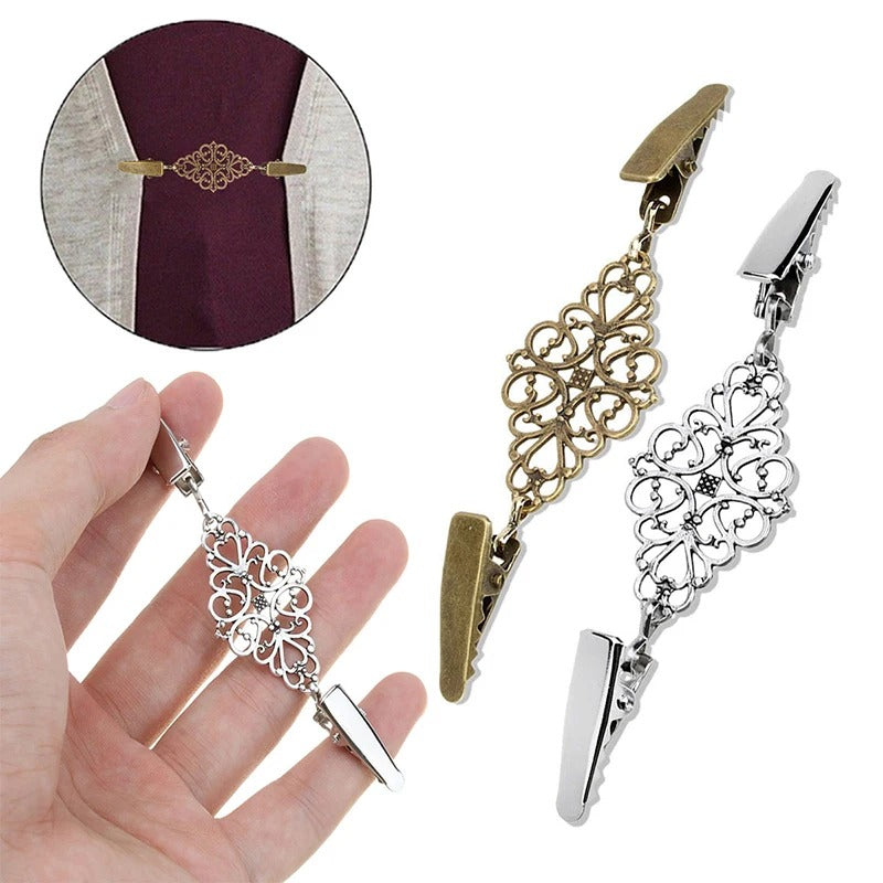 Retro Flower Pattern Cardigan Clip 5