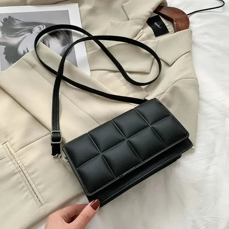 Women's Crossbody Bag Black Small PU Leather-1