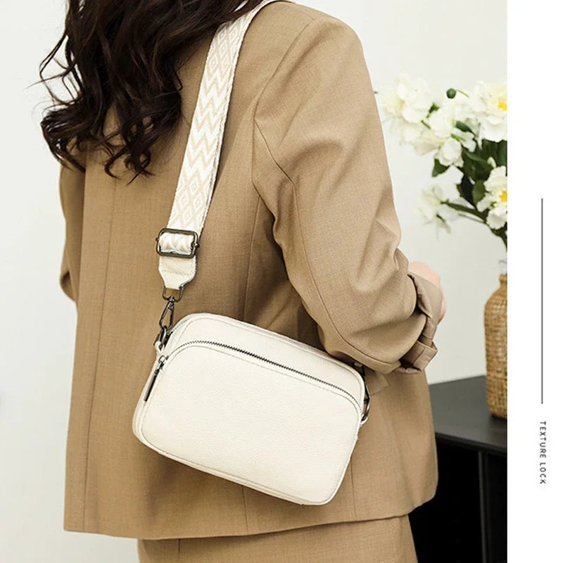 Women's Crossbody Bag Black Large PU Material-5