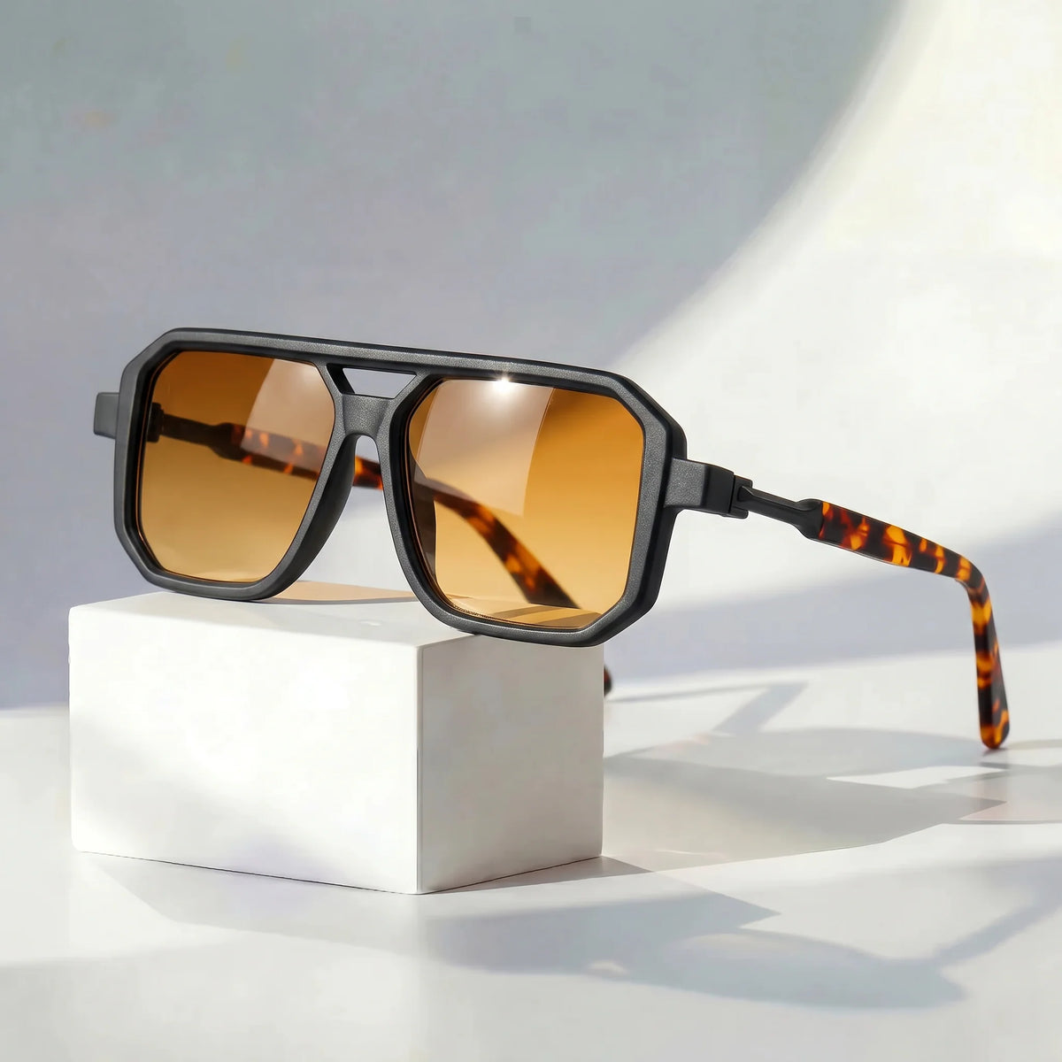 Oversized Geometric Sunglasses – product view | Hensley London