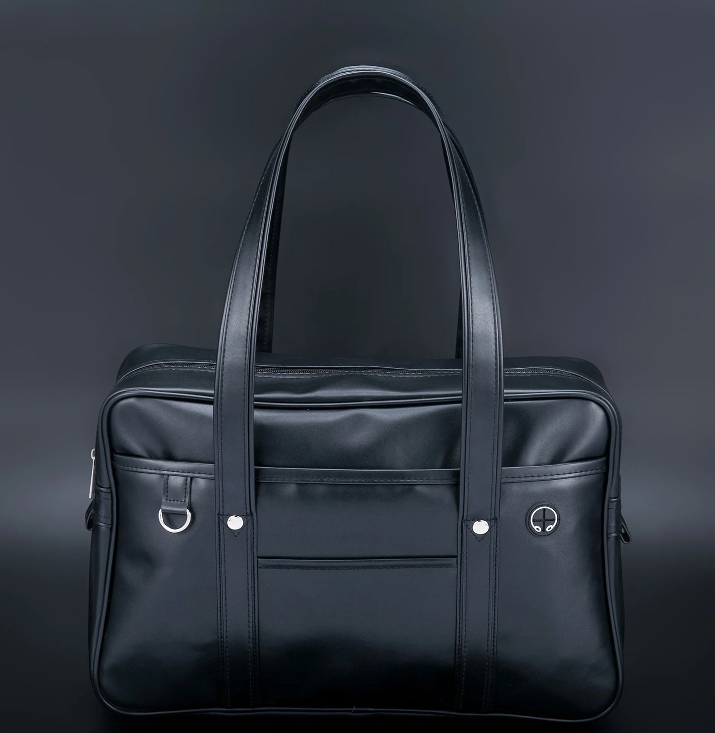Variant image for Girls' Waterproof Schoolbag Black One-Shoulder Size One-Size PU-1