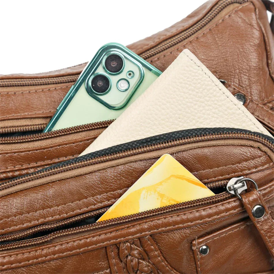 Women's Handbag Black One Size Faux Leather-6